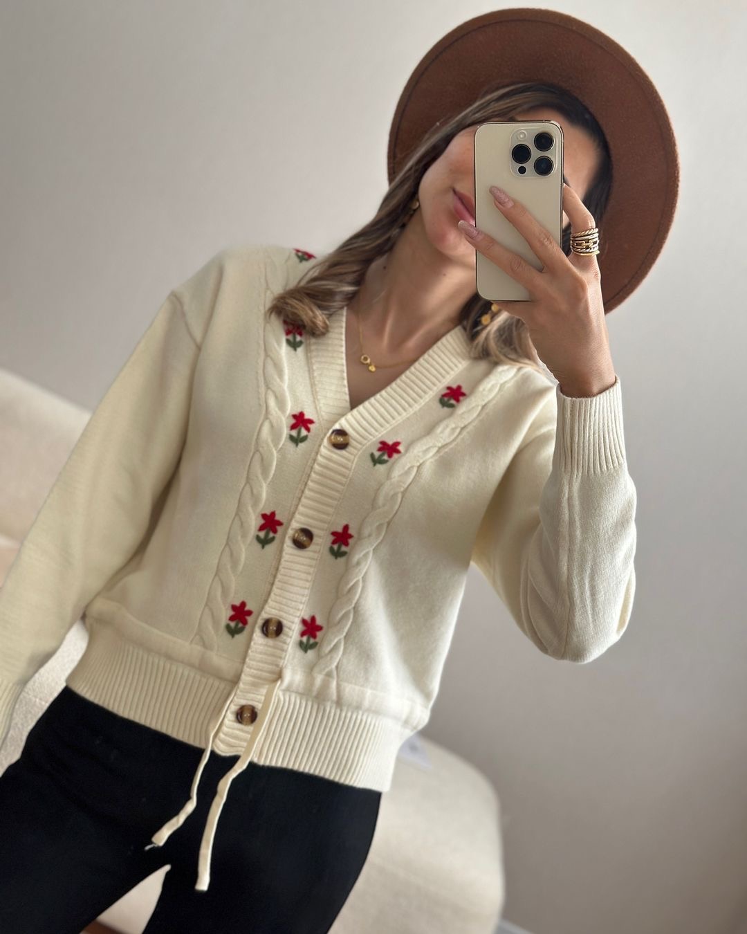 کاردیگن بافت طرح دار زنانه کد 681