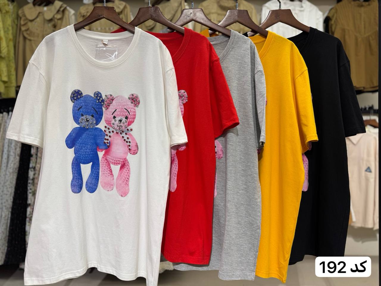 تیشرت کار شده لانگ زنانه کد 192