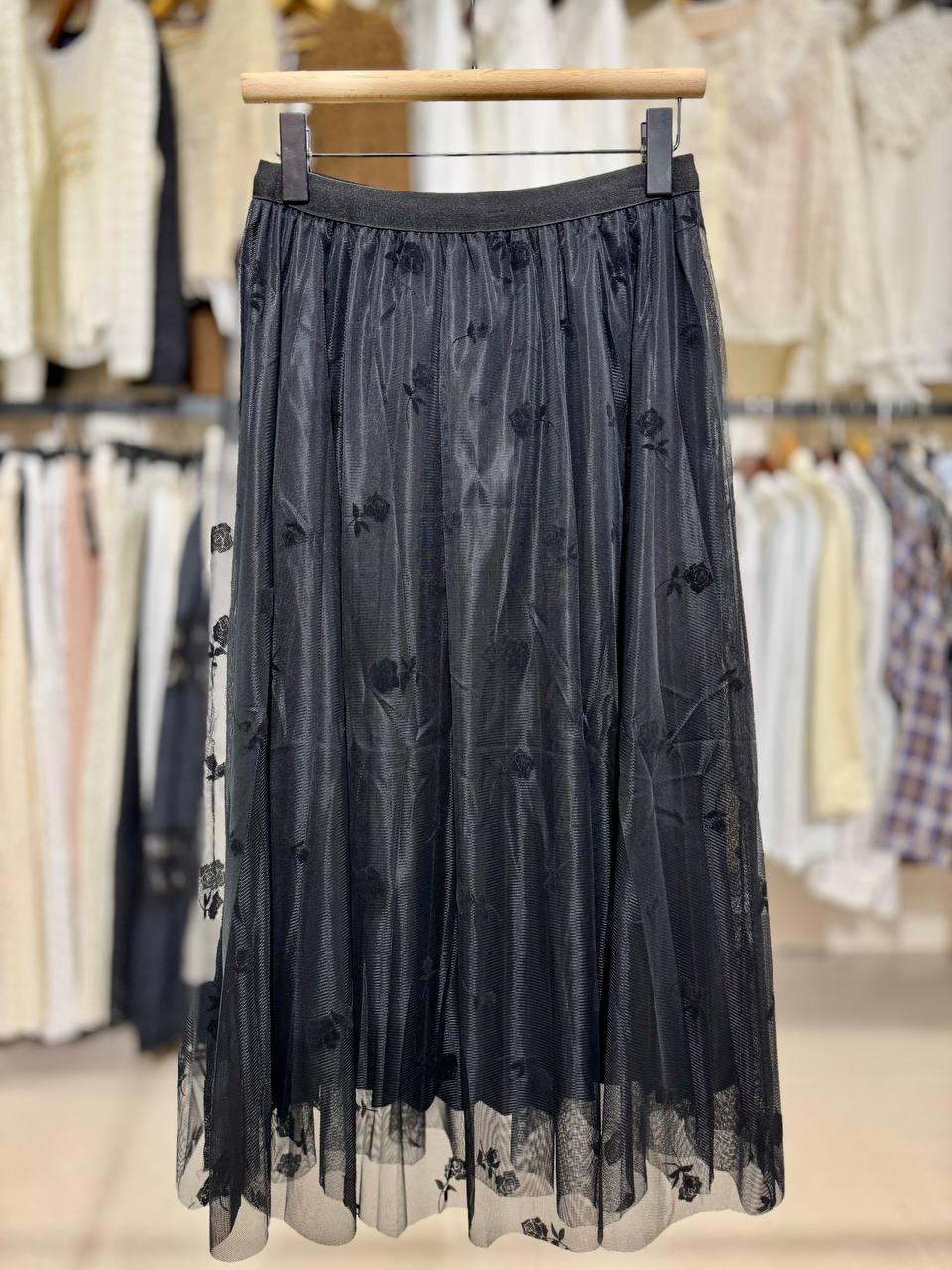 دامن تور گل پنبه ای 2 رو مجلسی زنانه وارداتی کد 324