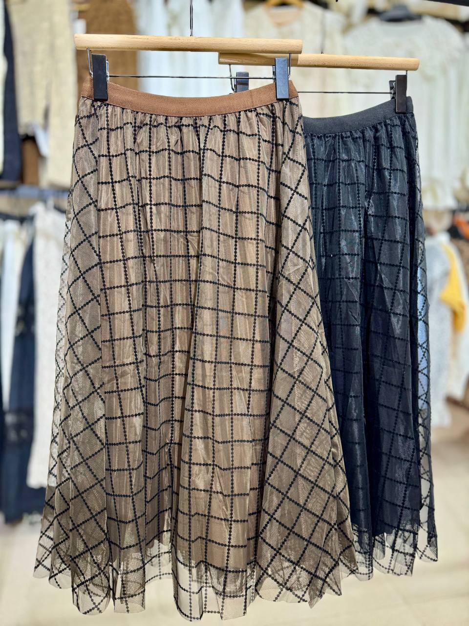 دامن تور گل پنبه ای 2 رو مجلسی زنانه وارداتی کد 326