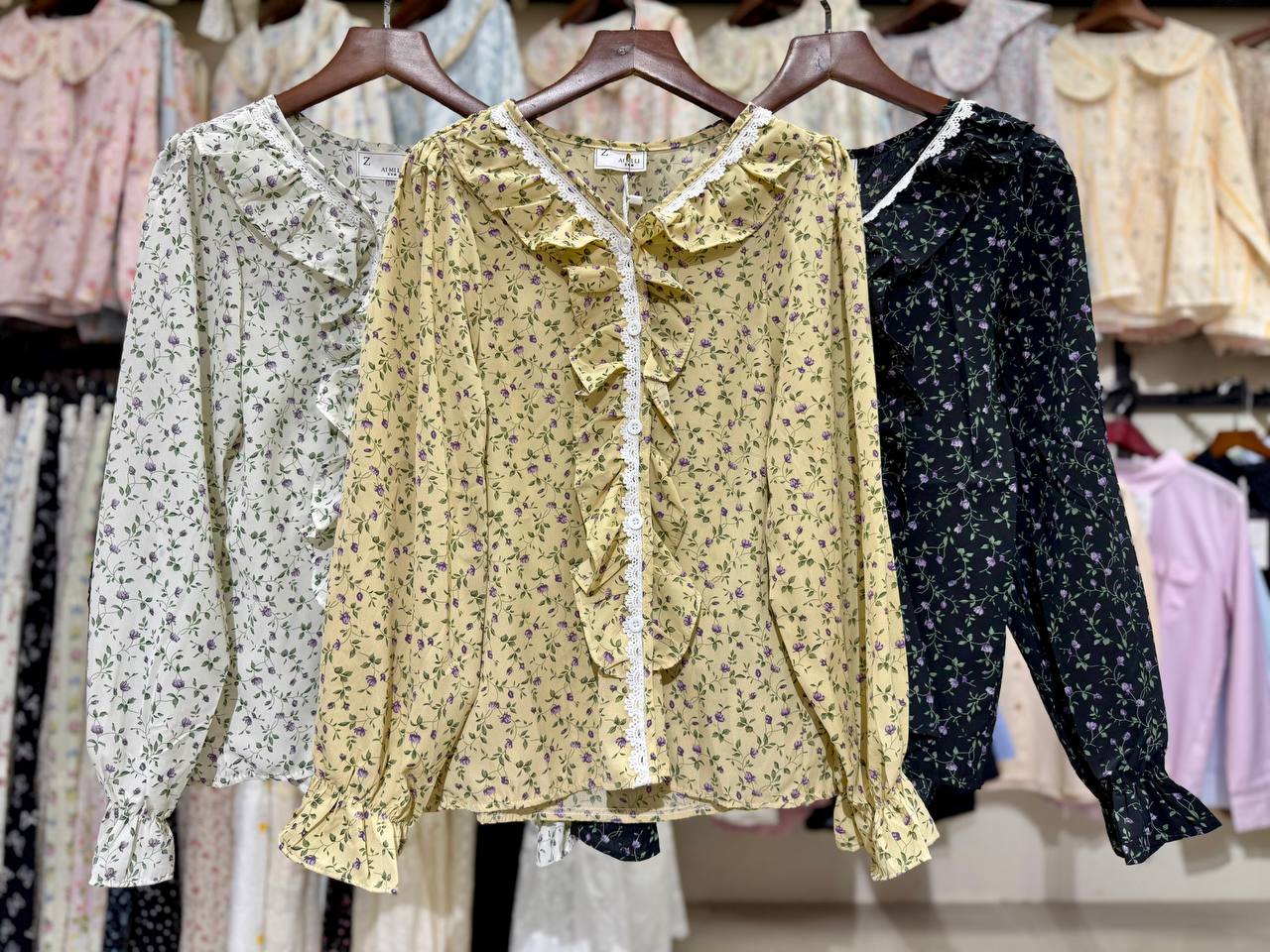 شومیز گل دار زنانه کد 1196