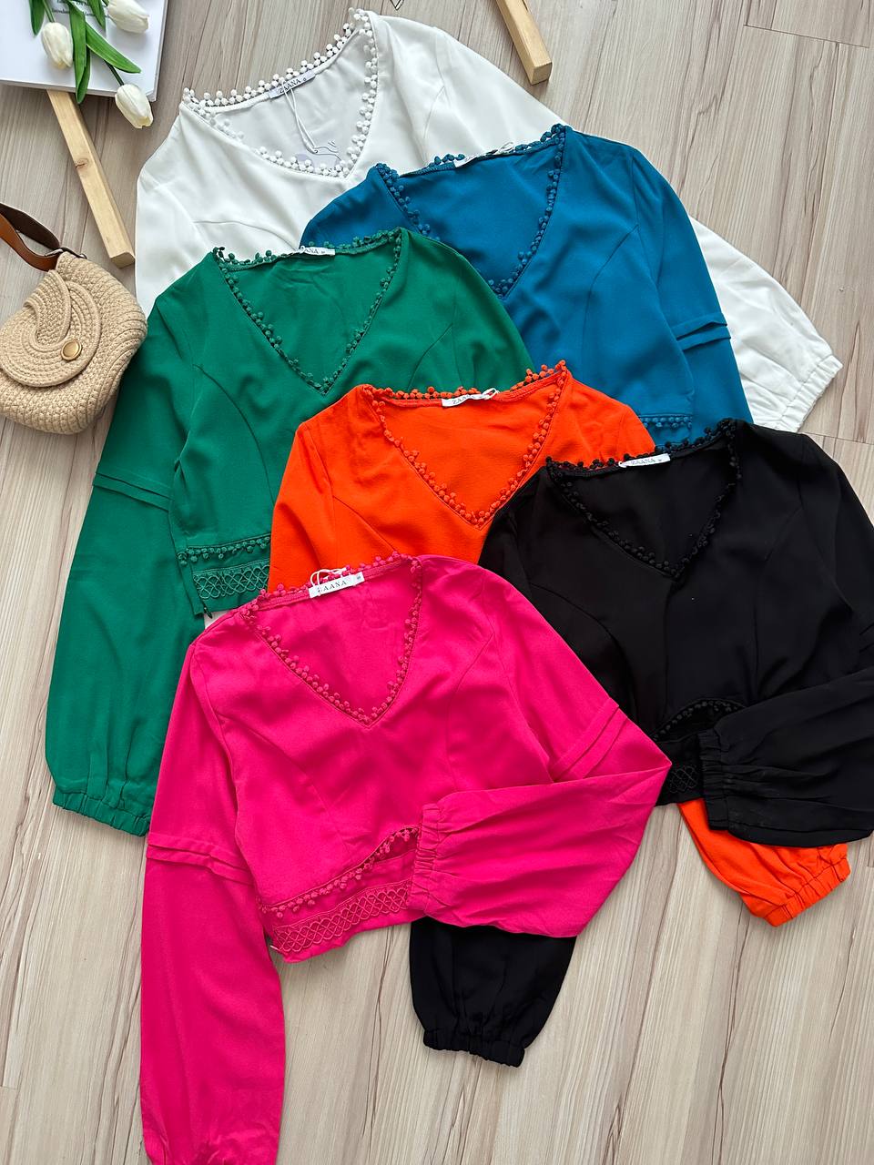 شومیز کرپ مجلسی زنانه وارداتی ZAANA کد 213