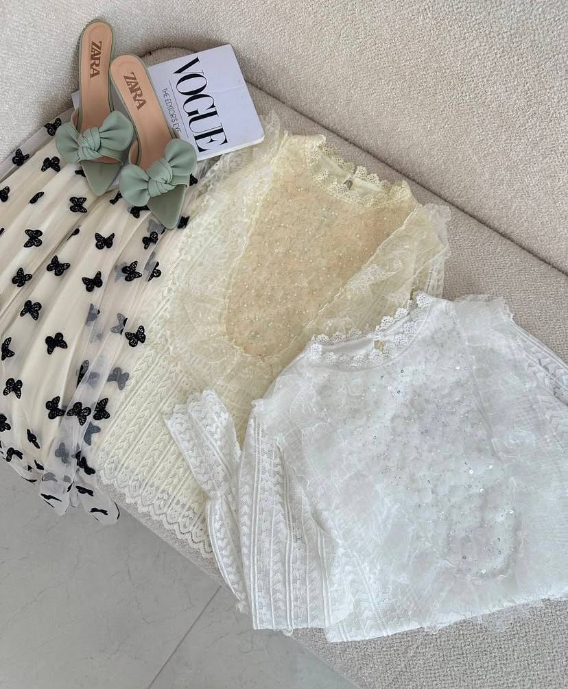 شومیز مجلسی گیپور زنانه سفارشی 1216