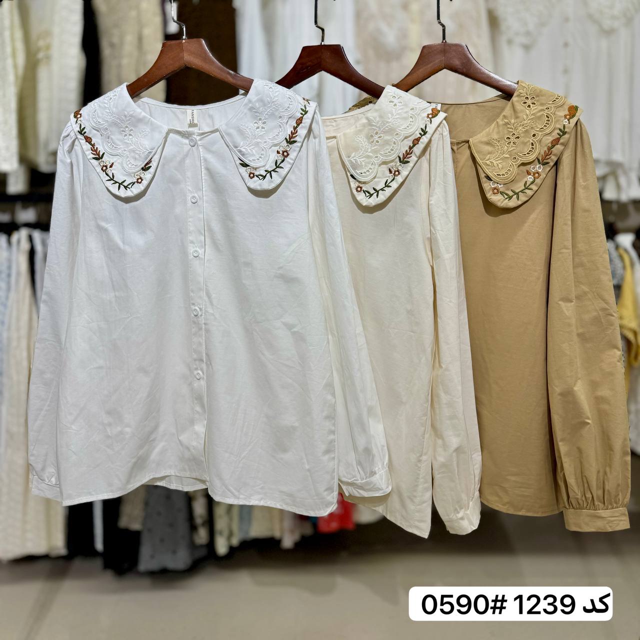 شومیز مجلسی گلدوزی زنانه سفارشی کد 1239 #0590