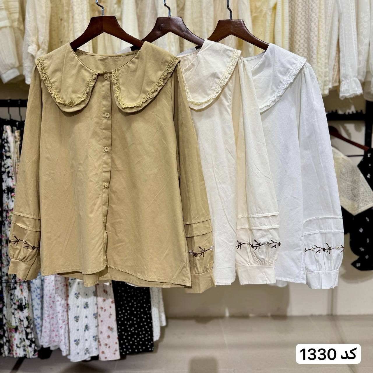 شومیز مجلسی گلدوزی زنانه سفارشی کد 1330