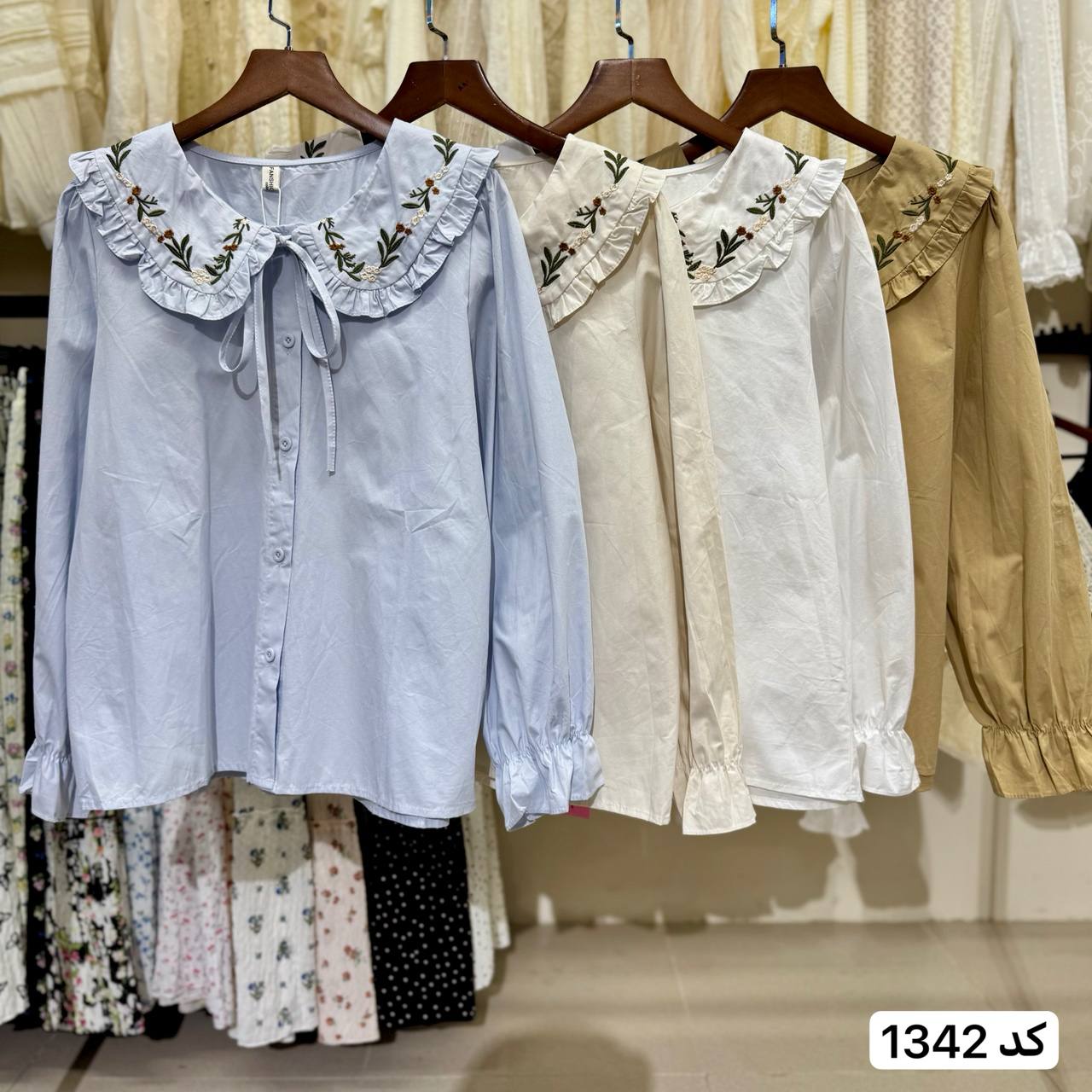 شومیز مجلسی گلدوزی زنانه سفارشی کد 1342 