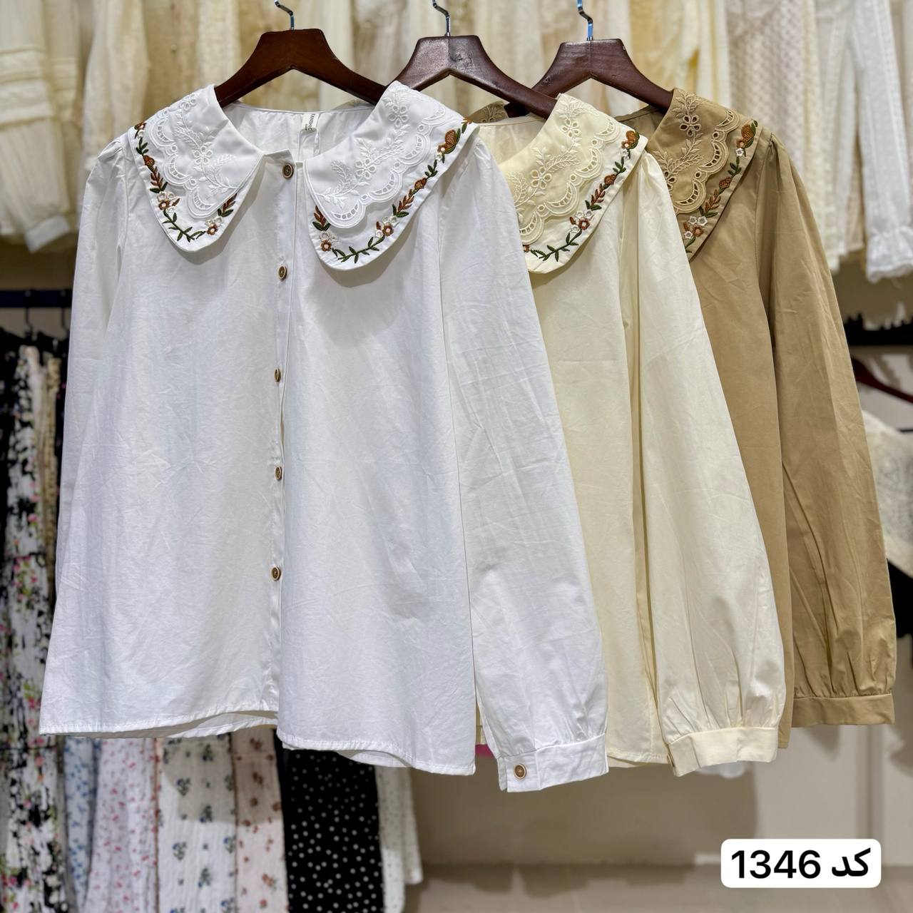 شومیز مجلسی گلدوزی زنانه سفارشی کد 1346