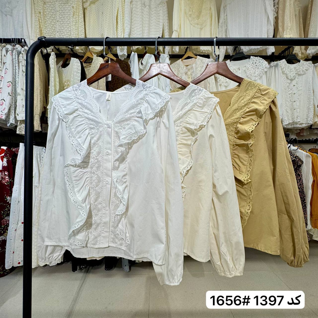 شومیز مجلسی گلدوزی زنانه سفارشی کد 1397 #1656