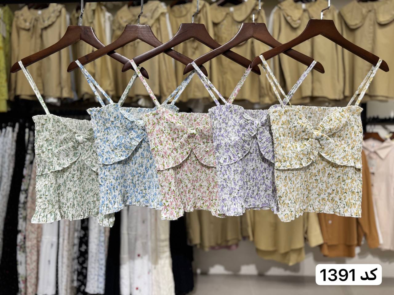 کراپ تاپ گل دار کد 1391