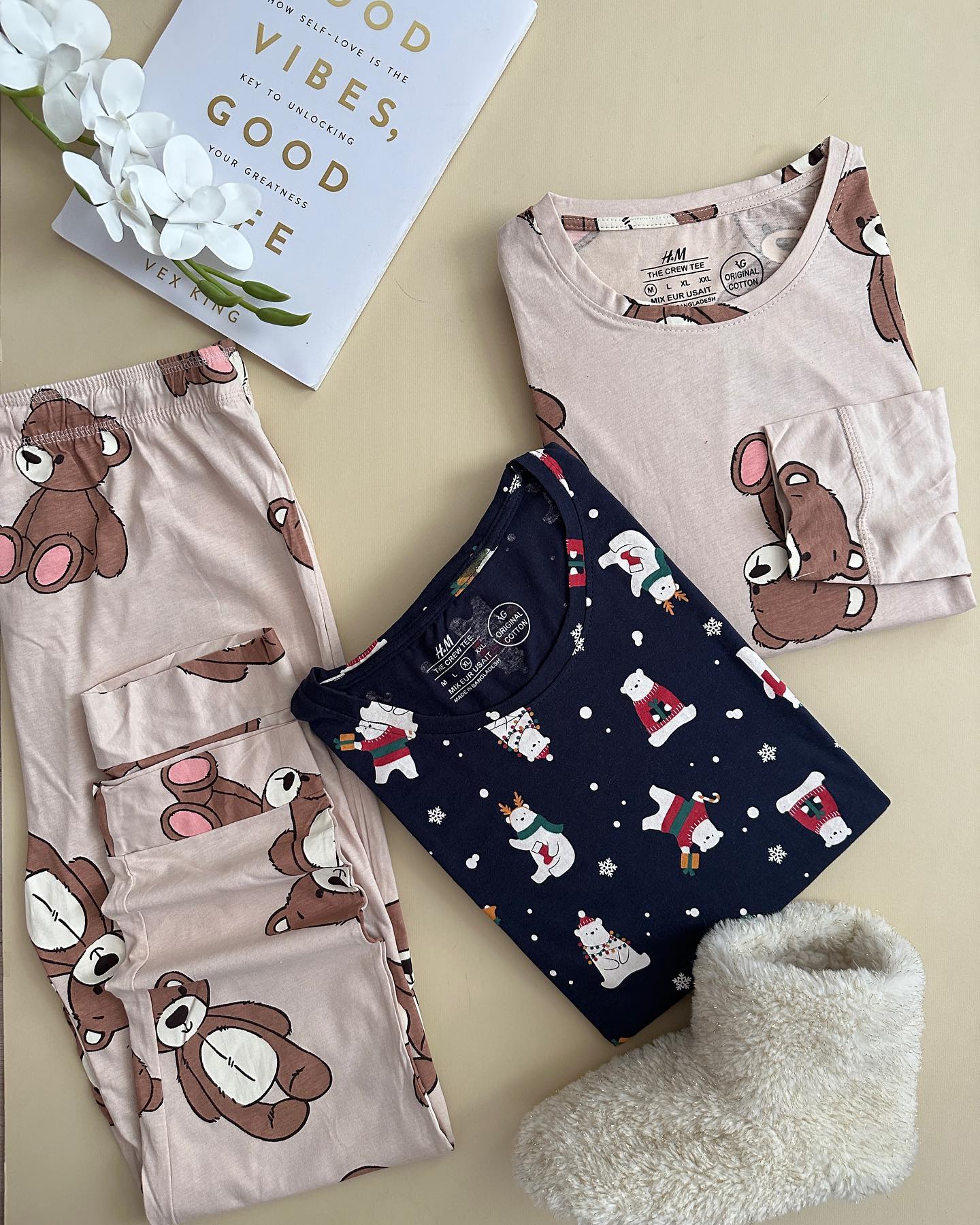 ست بلوز و شلوار زنانه H&M اورجینال کوتون کد 40