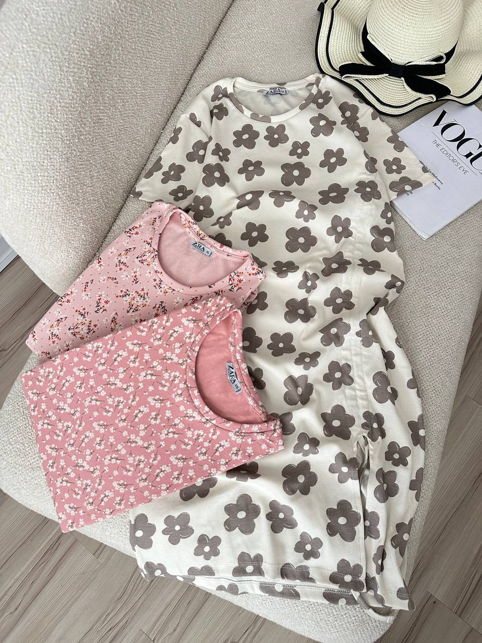   پیراهن کبریتی طرح دار آستین تیشرتی lovender کد 1358